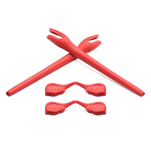 Replacement Earsocks & Nosepieces Rubber Kits for Oakley Radar EV Sunglasses (Red Kits, 0)