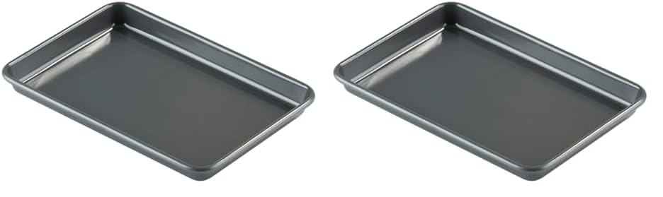 Prochef KB1012 Teflon Silicon Coated Small Oven Tray 25cm x 17cm, Black (Packaging May Vary) (Pack of 2) โ image 1