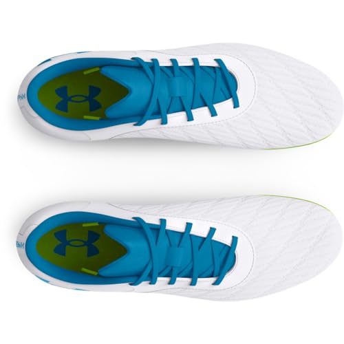 UNDER ARMOUR BOYS’ MAGNETICO SELECT 3.0 JR, (102) WHITE/HIGH-VIS YELLOW/CAPRI, 1.5, US
