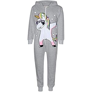 A2Z 4 Kids® Kinderen Unisex Meisjes 100% Katoen Dabbing Eenhoorn & Sterren Afdrukken Alles In Een Jumpsuit Playsuit…