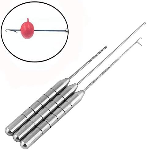 gotyou 3 Piece Stainless Steel Baiting Tool Kit,Baiting Needle Carp Fishing,Splicing Hook Lure Manufacture Fishing Tool,Fishing Equipment Carp Bait Preperation