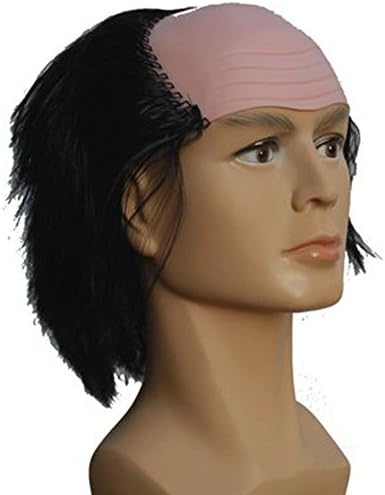 Youtei center bald disguise disguise Halloween year-end party acting like wig bald-headed (black hair)