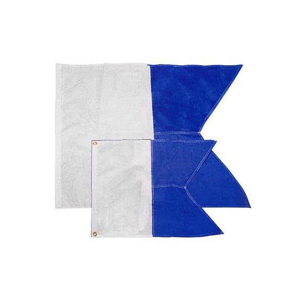 Nylon-Alpha-Flag-with-Brass-Grommets-Various-Sizes-Blue-White-Dive-Flag