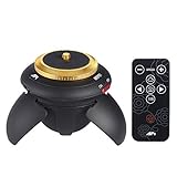Andoer Mini Electric Panorama Head 360° Rotation Time Lapse Tripod Head for Selfie Stick Smartphones for GoPro Action Camera Pocket Camera Micro SLR Camera