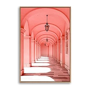 Framed Canvas Wall Art for Living Room, Bedroom Colorful Corridor Canvas Prints for Modern Home Decoration Ready to Hang - 16"x24" inches