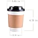 Springpack 110 Sets white hot Travel Lids Sleeves and Straws 100% Biodegradable & Compostable Pla Eco Friendly to go paper coffee cups, 12oz
