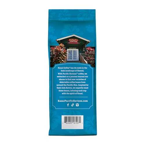 KAUAI COFFEE GROUND COFFEE – SMOOTH, RICH, DARK ROAST – NUTTY NOTES WITH CHOCOLATE OVERTONES – ARABICA COFFEE, 10% HAWAIIAN WITH NO BITTERNESS – KOLOA ESTATE, 1 PACK OF 10OZ