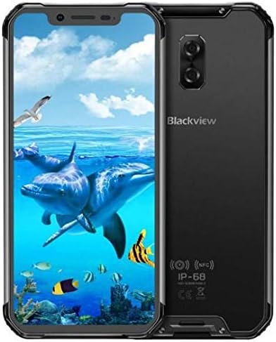 Blackview BV9600 PRO - Helio P70 6GB+128GB, 4G rugged smartphone unlocked, Android 9.0 IP68 waterproof outdoor phone, 6.21 Inch FHD+ AMOLED Screen, DUAL SIM NFC/GPS, Wireless charge Black