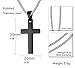 Xianli Wang Men Women Simple Cross Pendant Stainless Steel Titanium Necklace Car Rearview Mirror Pendant(Black)