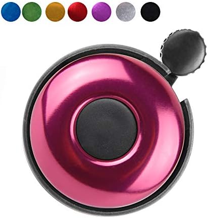 REKATA Aluminum Bike Bell, Loud Sound Bicycle Bell for Adults Kids Girls Boys(7 Colors, Left-Hand Use)