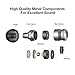 GGMM Nightingale “Lifetime Warranty” Heavy Bass In-Ear Noise-Isolating Earbuds Headphones w/ Dynamic Dual Drivers & Universal 1-Button Remote/Microphone (Gunmetal)