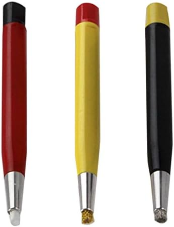 3-Piece Jeweler's Essential Scratch Brush Set - Create, Retouch Satin Finish on Gold Silver Stainless Steel