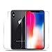 iPhone X Front and Back Screen Protector, iKNOWTECH Front + Back Rear [9H Hardness 0.26 mm 2.5D] Premium Ultra-Clear Anti Scratch/Bubble Free Tempered Glass Case Cover for iPhone X