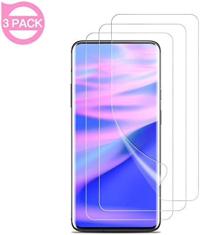 LSLEE OnePlus 7 Pro screen protector, Soft Film for OnePlus 7 Pro [Bubble-Free] [Full Coverage] [HD Clear] [Wet Installation] OnePlus 7 Pro Screen Protector【3 Pack】