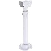 WiTi Extendable Mounting Pole for Security Surveillance Cameras,15.7-23.6 inch Adjustable Ceiling Mount Bracket for CCTV IP Camera,Outdoor Indoor Solid Metal Powder Spray Coating