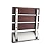 Stylish Sapele Folding Shower Seat With Chrome Hinges & Wide Base - 12