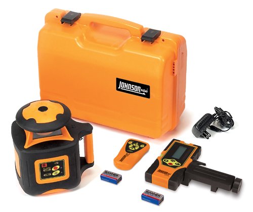 Johnson Level & Tool 40-6535 Electronic Self-Leveling Horizontal Rotary Laser Level with Dual Slope Feature