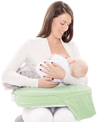 My Brest Friend Deluxe Nursing Pillow for Comfortable Posture, Light Green