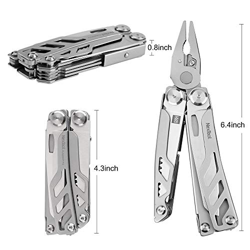 Multitool with Mini Tools,16-in-1 Multi-Purpose Pocket Multi Function Pliers Durable Stainless Steel Multi Tools for Outdoor Survival, Camping, Fishing, Hiking,Hunting Backpacking - Thumbnail 4