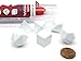 Polyhedral RPG 6-Dice Set ~14 to 19mm Tall - Blank White