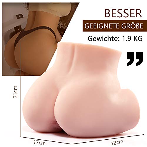 Realistische Masturbator Pussy Real Muschi Masturbatoren für Mann mit Vagin und Anal Sex Puppe für Männer mit Zwei 3D Liebeslöchern Sexspielzeug für Männer Weiches Material 1,9KG Fondlove