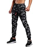 Donhobo Men's Elastic Cuffed Casual Drawstring Training Jogger Athletic Pants Sweatpants