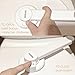 Universal Fit Safety Toilet Lock by Hombae, Adhesive Baby Proofing Device for The Toilet Seat Lid, Convenient Swing Mechanism for Easy One Hand Operatio, Durable and Discreet Design (1 Count)
