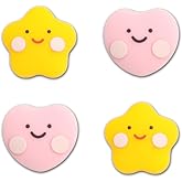 PERFECTSIGHT Switch Thumb Grips, Cute Joystick Caps Thumbstick Cover for Nintendo Switch Lite/Switch OLED, 4 PCS Analog Stick Button Cover for NS Joycon Controller Accessories,Star+Heart