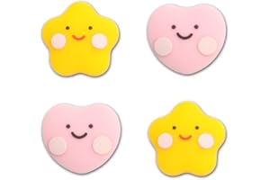 PERFECTSIGHT Switch Thumb Grips, Cute Joystick Caps Thumbstick Cover for Nintendo Switch Lite/Switch OLED, 4 PCS Analog Stick Button Cover for NS Joycon Controller Accessories,Star+Heart