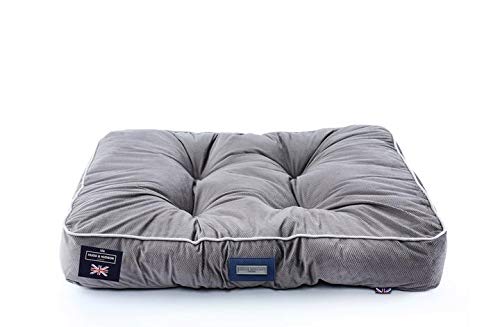 Hugo & Hudson SCBED1004-L Upholstered Flat Bed Large Grey