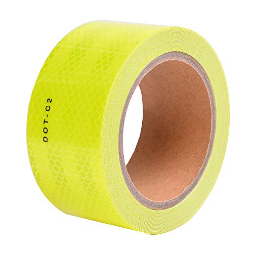 Fluorescent Yellow DOT-C2 Conspicuity Reflective Tape - 2" Inch X 30' Feet