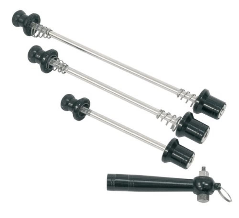ETC Front Rear and Seat Post Skewer Set Triple Tool Locking - Black