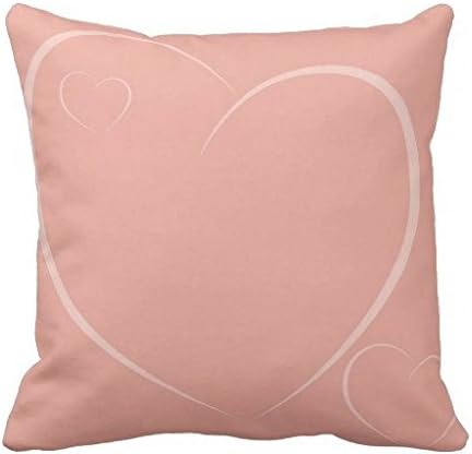 Home Decorative Cushion Cover Hearty Peach Throw Pillow Case 26x26 Inches
