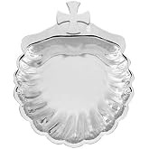Baptism Gift Engravable Rhodium Plated Gift-Boxed Silver Shell, 5" x 3.75"