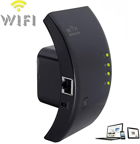 PIX-LINK Wireless Repeater N300 Mbps WiFi Extender Signal Range Extender with WPS & Ethernet Port-WR01, Black
