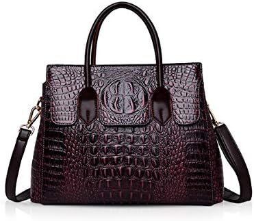 NICOLE & DORIS ビジネスバッグ シンプル ハンドバッグ レディース エナメル クロコダイル柄 人気 トートバッグ 優雅 ショルダーバッグ 2way 手提げバッグ 通勤 斜めがけバッグ 肩掛け PUレザー