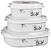 Corelle Coordinates by Reston Lloyd 6-Piece Microwave Cookware, Steamer and Storage Set, Kyoto Leaf