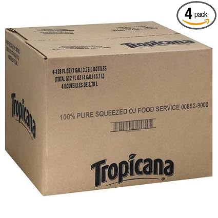 Tropicana Pure premium 100% pr squeezed Orange Juice plastic 128oz (048500008522)
