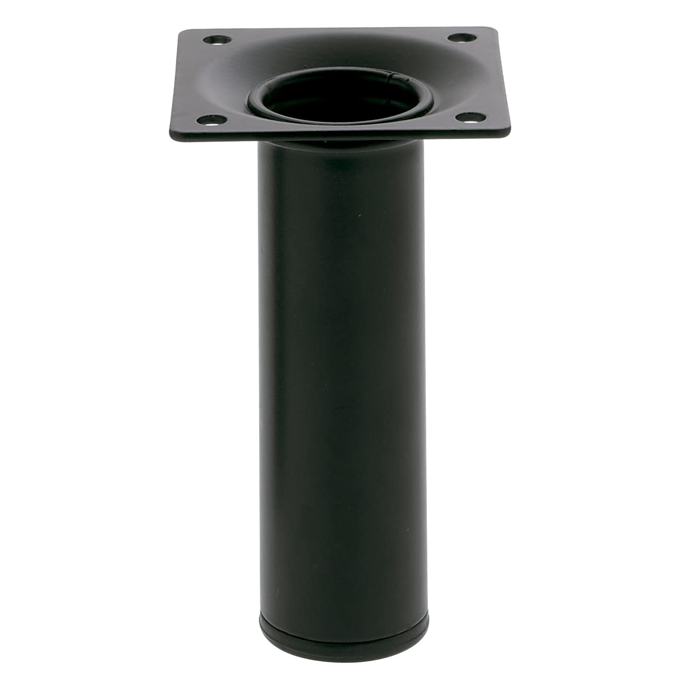Amig - Round Furniture Leg - 30X250 cm - Steel - For Coffee Tables, Bedside Tables, Chests of Drawers... - Anti-Scratch Cap - Heavy-Duty - Silver - Fixings Included
