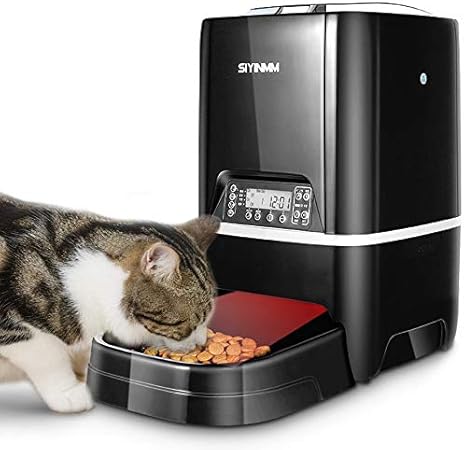 Siyinmm Distributeur Automatique De Nourriture Pour Chats Et Chiens Animaux De Croquettes Enregistrement Vocal Programmable De Lcd Ecran 4 Repas Jour 6 5l Noir Amazon Fr Animalerie