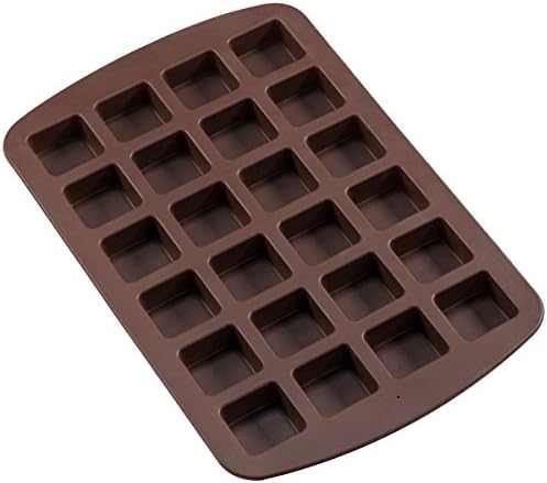 Sorbus 24 Cavity Silicone Brownie Squares Baking Mold Pans, Non-Stick, Easy To Clean, Oven/Microwave/Dishwasher/Freezer safe, Heat Resistant Up To 450°F