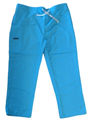 Ecko Unltd. Scrub Pants, Drawcord Waist, Side Pockets, Cargo Pocket, Aqua, 2XL