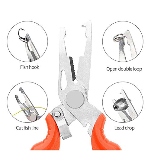 95sCloud Angeln Zangen Linie Cutter Hook Remover 12,5 cm, Außen Multifunktionale Angelzange, Angelzange Linie Cutter… – Bild 3