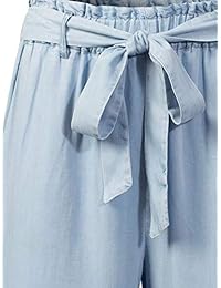 Vestido de mezclilla con cierre de botón frontal y correa de espagueti para dama