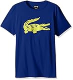 Lacoste Men's Sport Croc Graphic T, France/Lemon Tree, 6