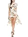Meaneor Women Floral Off Shoulder Beach High Low Split Maxi Romper Jumpsuit Dress