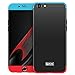 iPhone 6/6s case, GKK Double Dip [Hybrid Hard PC] Full Coverage Case for iPhone 6 6S (4.7 Inch) with Tempered Glass Protector (Blue-Black-Red)