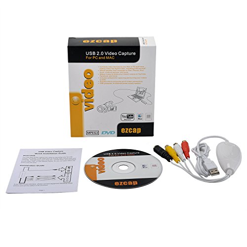 EZCAP-USB-Video-Audio-Capture-Recorder-Adapter-Card-V8Vi8-VHS-to-DVD-Converter-TV-DVR-VCR-CCTV-Camcorder-Game-Box-PS-23-Xbox-360-Video-Recording-to-PC-For-Windows-108-Mac-Systems