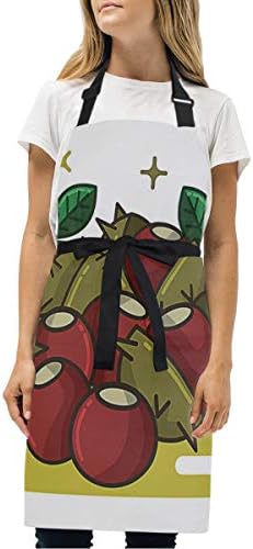 Buckeye Nuts And Leaves Adjustable Kitchen Chef Apron with 2 Pockets,Durable Bib Aprons for Cooking, Baking, Crafting, Restaurant