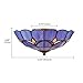 BAYCHEER HL404204 Tiffany Style Semi Flush Mount Light Glass Shade Flower Ceiling Fixture Ceiling Lighting Fixtures Modern Lamp 12 inch Blue